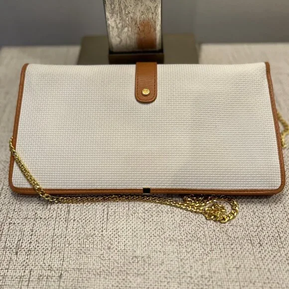 YSL Vintage Woven Leather Clutch with Leather Trim - Picture 3 of 8